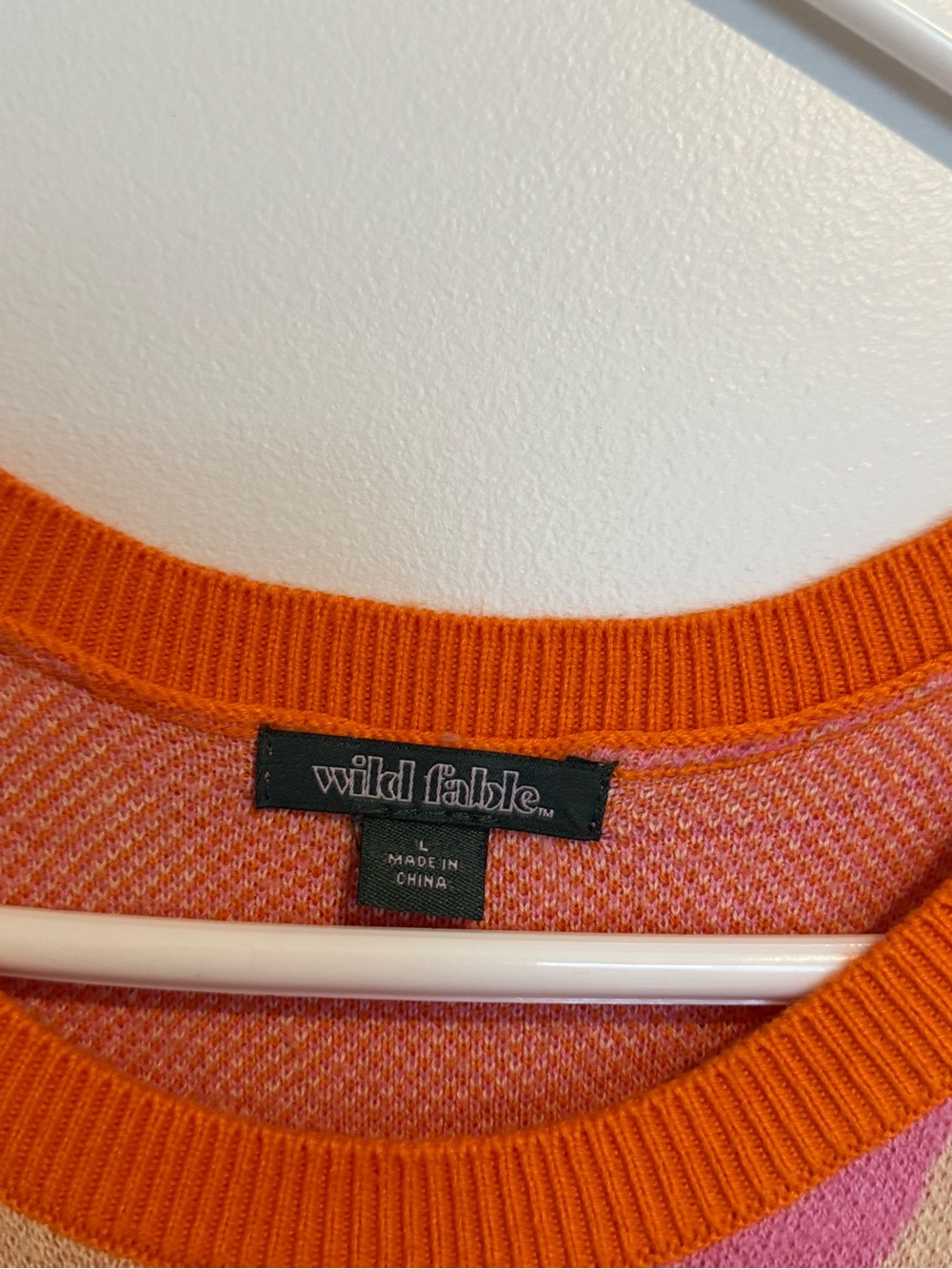 wild fable Orange Pink Cream Wave-Print Maxi Dress - Picture 2 of 5